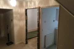 Internal load bearing wall knock through with steel supports, Wimborne